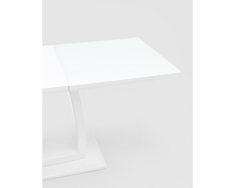Купить Стол обеденный Орлеан раскладной 140-170*80 глянцевый белый, Варианты размера: 140x80, фото 7