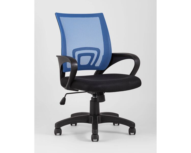 Купить Кресло офисное TopChairs Simple синий, Цвет: синий/черный, фото 2