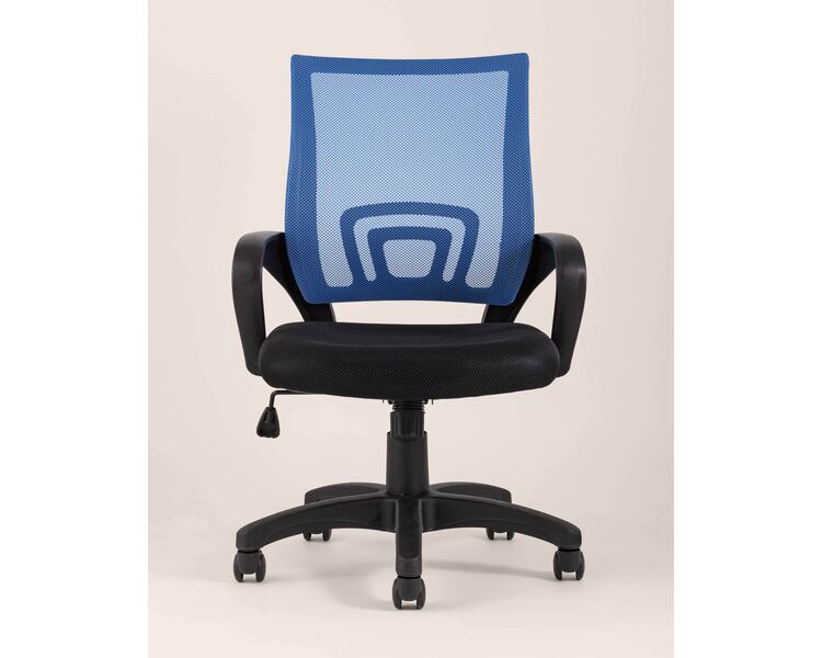 Купить Кресло офисное TopChairs Simple синий, Цвет: синий/черный, фото 4