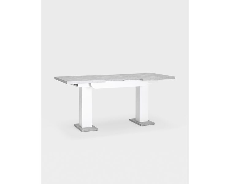 Купить Обеденная группа стол Clyde бетон/белый, стулья Ститч серые с велюровыми ножками, Цвет: серый-3, фото 3