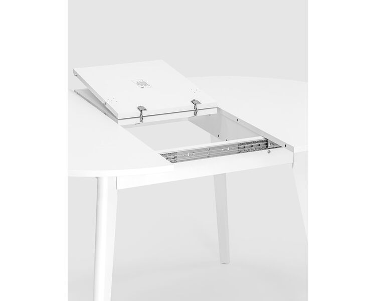 Купить Обеденная группа стол Rondo белый, 4 стулья DSW пэчворк черно-белые, Цвет: черно-белый-1, фото 3