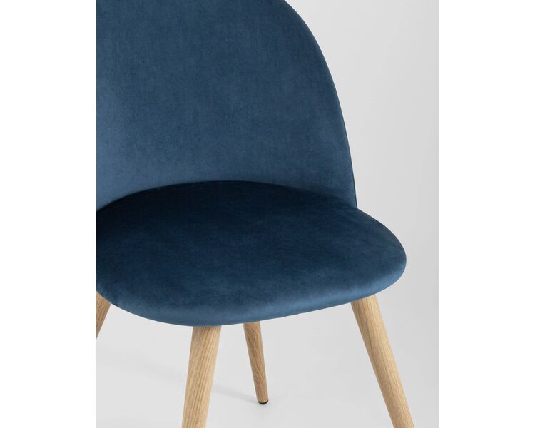 Купить Обеденная группа стол Vector, стулья Лион велюр голубые, Цвет: голубой, фото 9