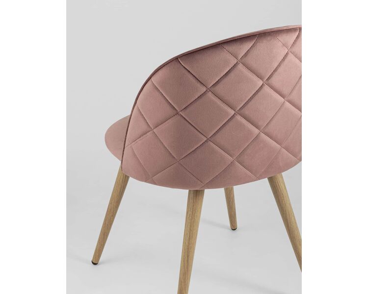 Купить Обеденная группа стол Vector, стулья Лион велюр с ромбами розовый, Цвет: розовый, фото 9