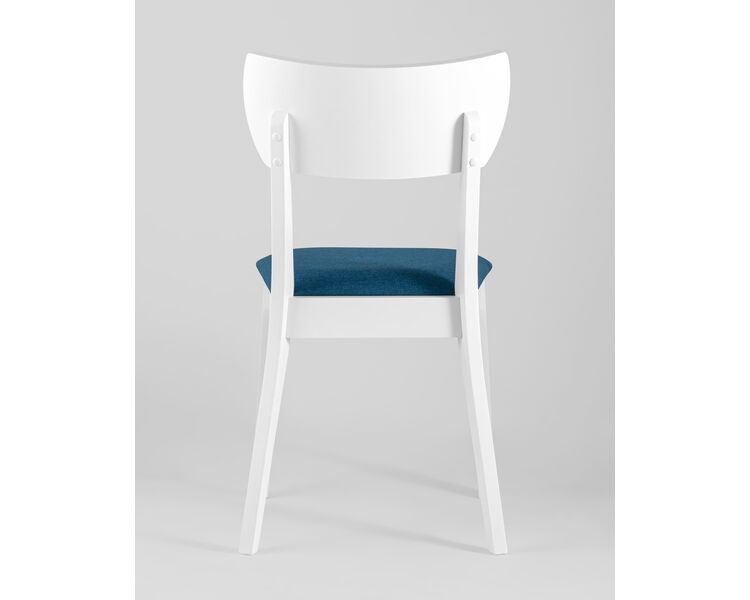 Купить Обеденная группа стол Rondo белый, 4 стула Tomas White синие, Цвет: синий, фото 7