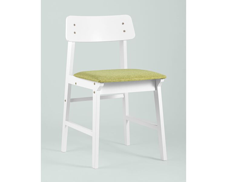 Купить Обеденная группа стол Rondo белый, 4 стулья Oden White оливковые, Цвет: оливковый, фото 4