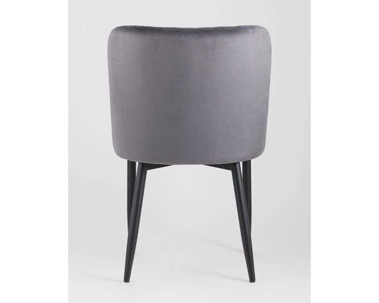 Купить Обеденная группа стол Clyde бетон/белый, стулья Ститч серые, Цвет: серый-2, фото 7