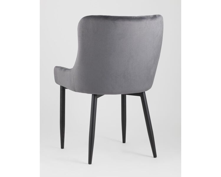 Купить Обеденная группа стол Clyde бетон/белый, стулья Ститч серые, Цвет: серый-2, фото 8