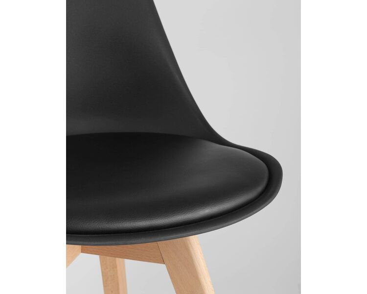 Купить Обеденная группа стол Стокгольм 160-220*90, 6 стульев Frankfurt черные, Цвет: черный, фото 9