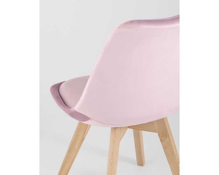 Купить Обеденная группа стол Стокгольм 160-220*90, 6 стульев Frankfurt велюр розовые, Цвет: розовый, фото 9