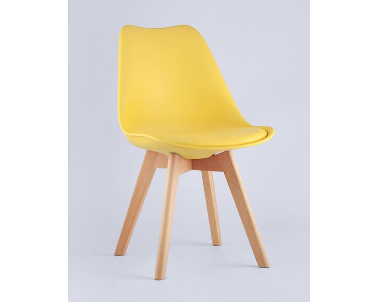 Купить Обеденная группа стол Стокгольм 160-220*90, 6 стульев Frankfurt желтые, Цвет: синий, фото 4