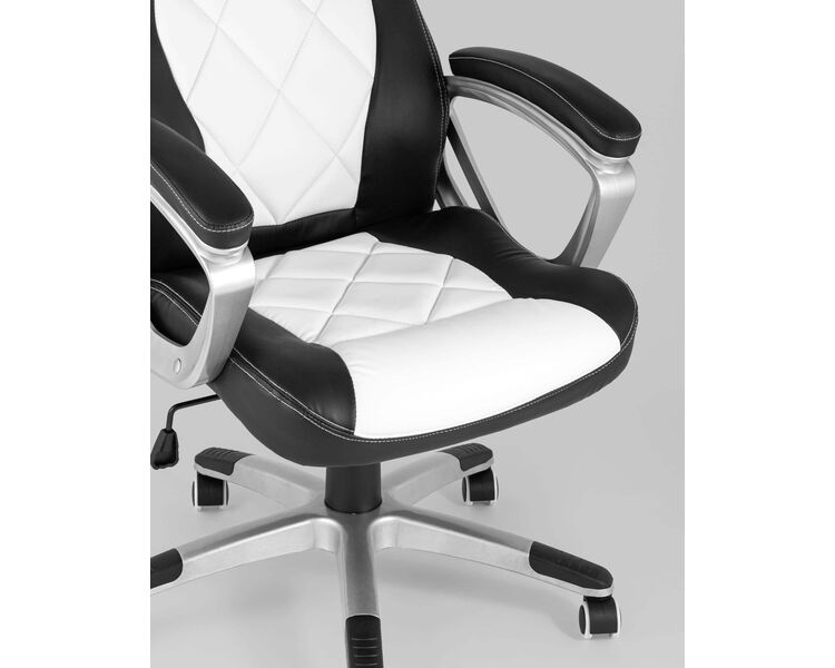 Купить Кресло спортивное TopChairs Continental белый, Цвет: белый/серый, фото 9