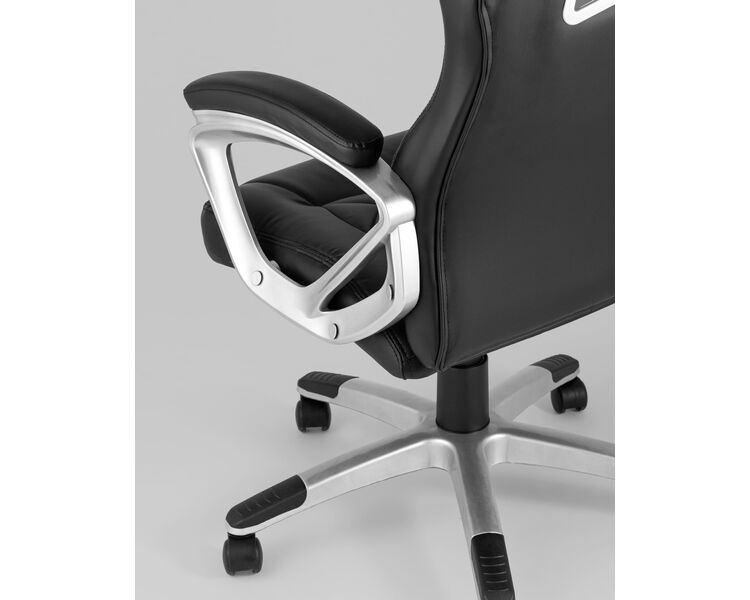 Купить Кресло спортивное TopChairs Continental черный, Цвет: черный/серый, фото 8