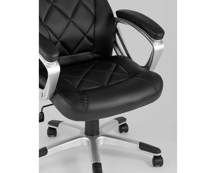 Купить Кресло спортивное TopChairs Continental черный, Цвет: черный/серый, фото 9