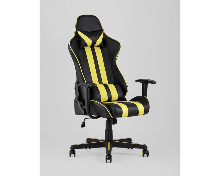 Купить Кресло игровое TopChairs Camaro желтый, Цвет: желтый/черный, фото 2