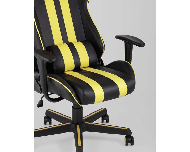 Купить Кресло игровое TopChairs Camaro желтый, Цвет: желтый/черный, фото 8