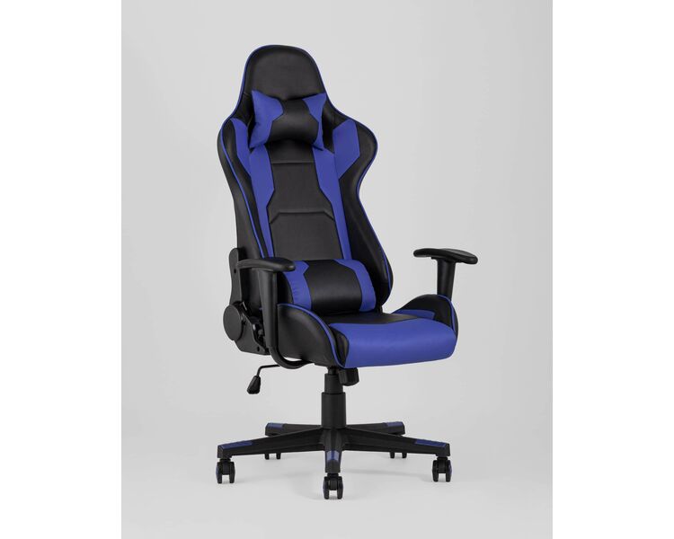 Купить Кресло игровое TopChairs Diablo синий, Цвет: синий/черный, фото 2