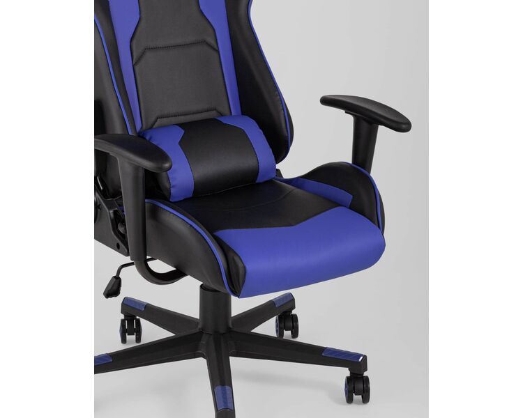 Купить Кресло игровое TopChairs Diablo синий, Цвет: синий/черный, фото 9