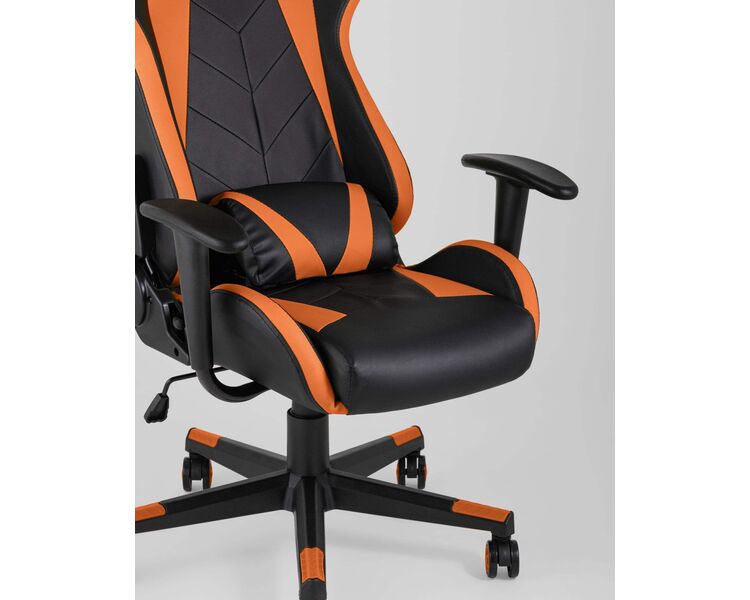 Купить Кресло игровое TopChairs Gallardo оранжевый, Цвет: оранжевый/черный, фото 9