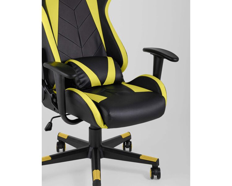 Купить Кресло игровое TopChairs Gallardo желтый, Цвет: желтый/черный, фото 9