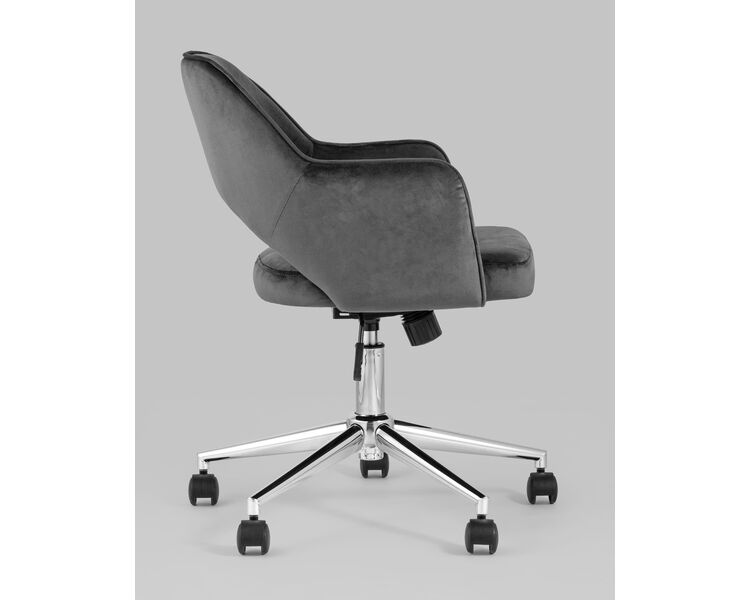 Купить Кресло офисное Кларк серый, Цвет: серый/хром, фото 5