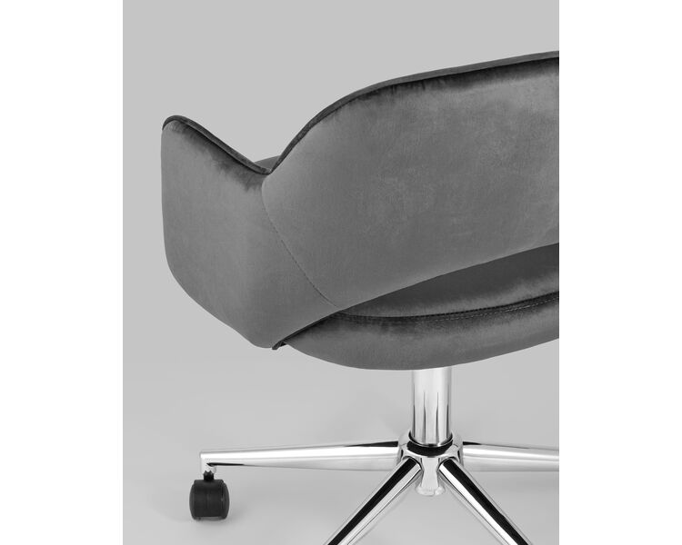Купить Кресло офисное Кларк серый, Цвет: серый/хром, фото 9