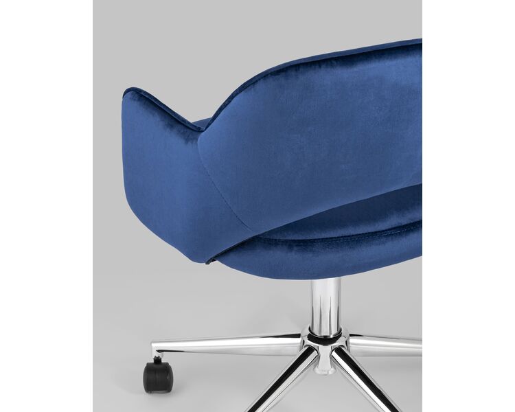 Купить Кресло офисное Кларк синий, Цвет: синий/хром, фото 9