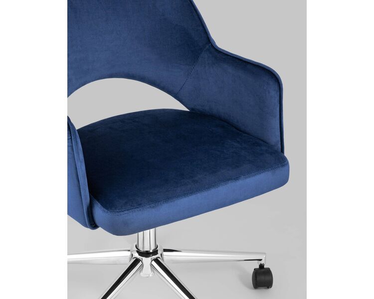 Купить Кресло офисное Кларк синий, Цвет: синий/хром, фото 10