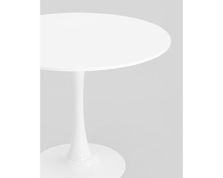 Купить Обеденная группа стол Tulip D90 белый, 4 стула Tulip белые, Цвет: белый-4, фото 3
