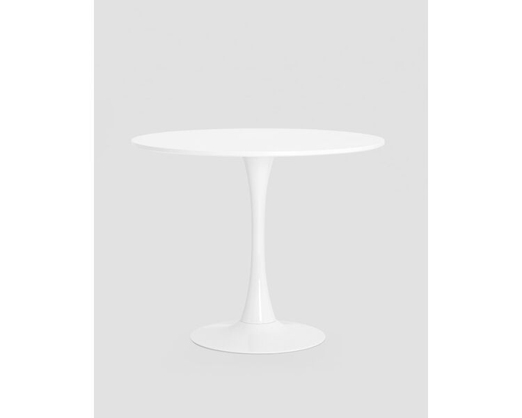 Купить Обеденная группа стол Tulip D90 белый, 4 стула Tulip белые, Цвет: белый-4, фото 2