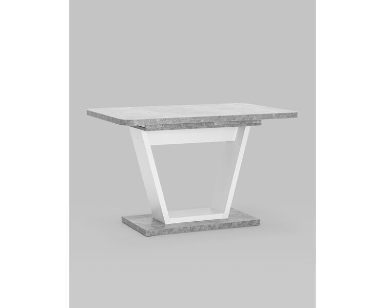 Купить Стол обеденный Vector раскладной 120-160*80 бетон/белый, Варианты цвета: серый, Варианты размера: , фото 2