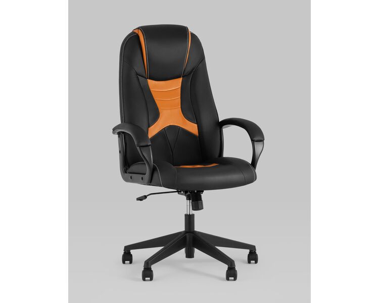Купить Кресло игровое TopChairs ST-CYBER 8 оранжевый, Цвет: черный/оранжевый, фото 2