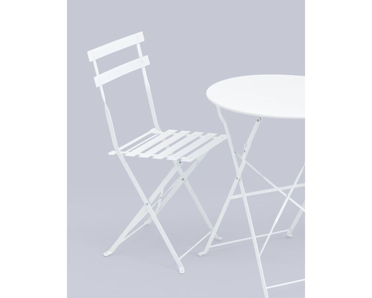 Купить  Комплект стола и двух стульев Бистро белый, Цвет: белый, фото 6