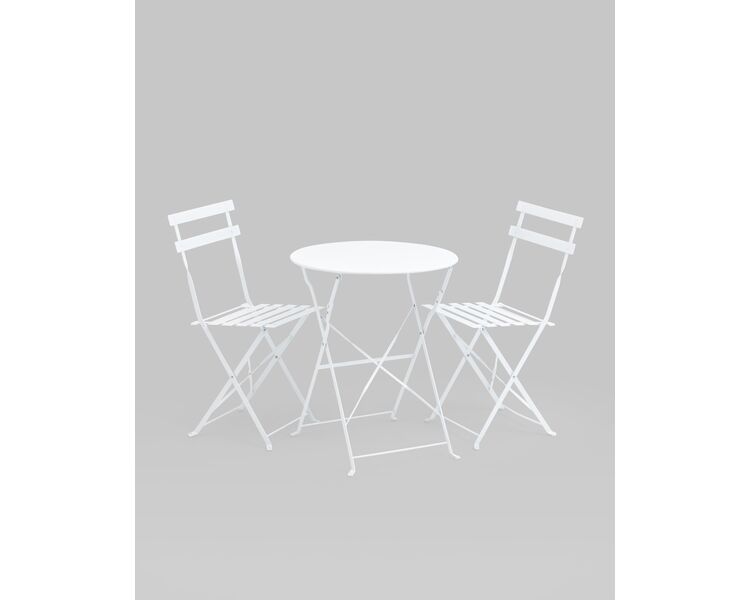 Купить  Комплект стола и двух стульев Бистро белый, Цвет: белый, фото 2