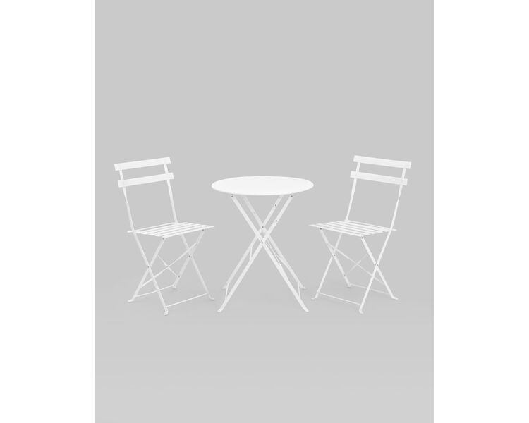 Купить  Комплект стола и двух стульев Бистро белый, Цвет: белый, фото 11