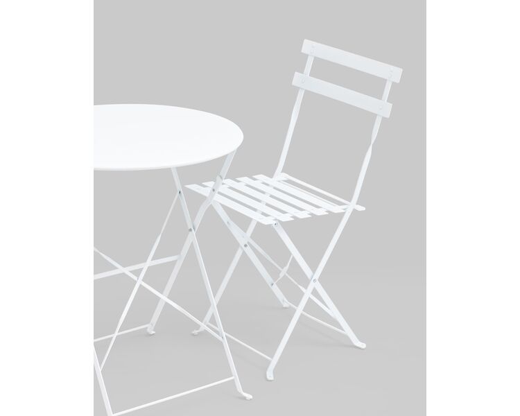 Купить  Комплект стола и двух стульев Бистро белый, Цвет: белый, фото 10