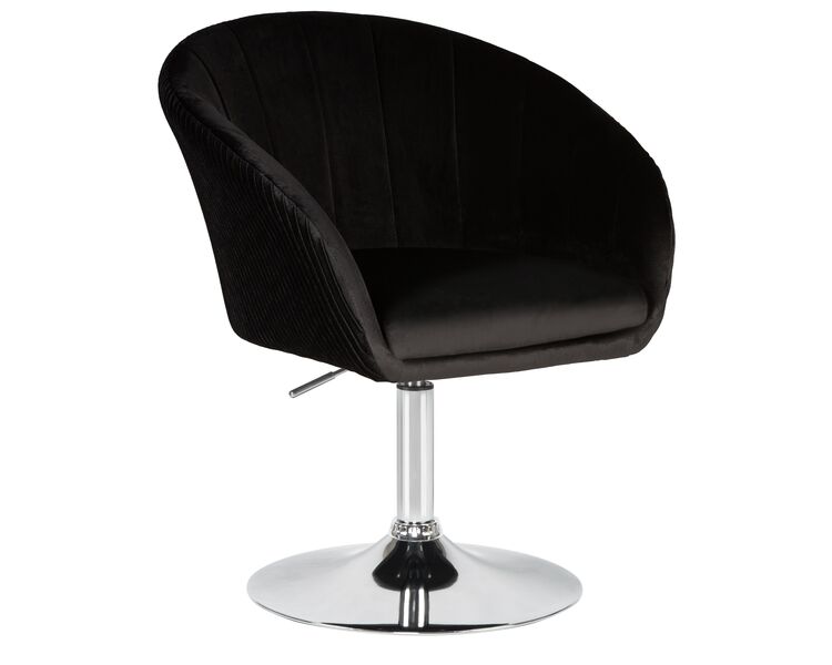 Купить Кресло дизайнерское DOBRIN EDISON (черный велюр (1922-21)) велюр черный/хром