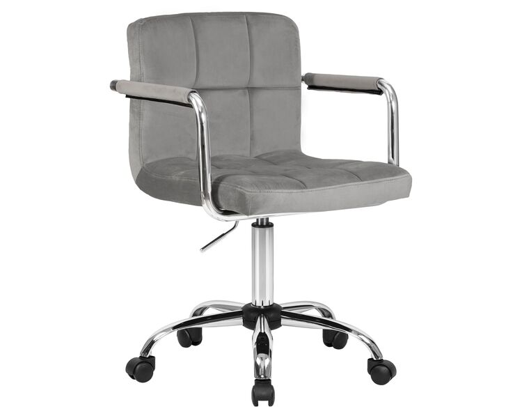 Купить Офисное кресло для персонала DOBRIN TERRY (серый велюр (MJ9-75)) серый/хром