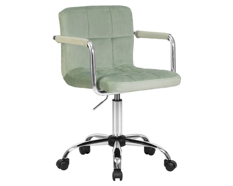Купить Офисное кресло для персонала DOBRIN TERRY (мятный велюр (MJ9-87)) зеленый/хром