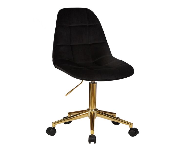 Купить Офисное кресло для персонала DOBRIN MONTY GOLD (чёрный велюр (MJ9-101)) черный/хром