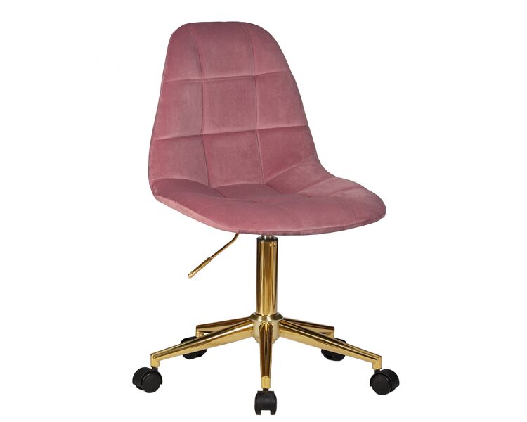 Купить Офисное кресло для персонала DOBRIN MONTY GOLD (розовый велюр (MJ9-32)) розовый/хром