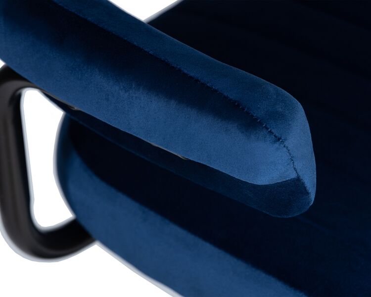Купить Стул барный DOBRIN CHARLY BLACK (синий велюр (MJ9-117)) велюр синий/черный, фото 8