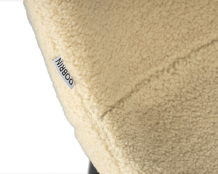 Купить Стул обеденный DOBRIN MILO (черные ножки, кремовый букле (UF992-02)) ткань кремовый/черный, фото 7
