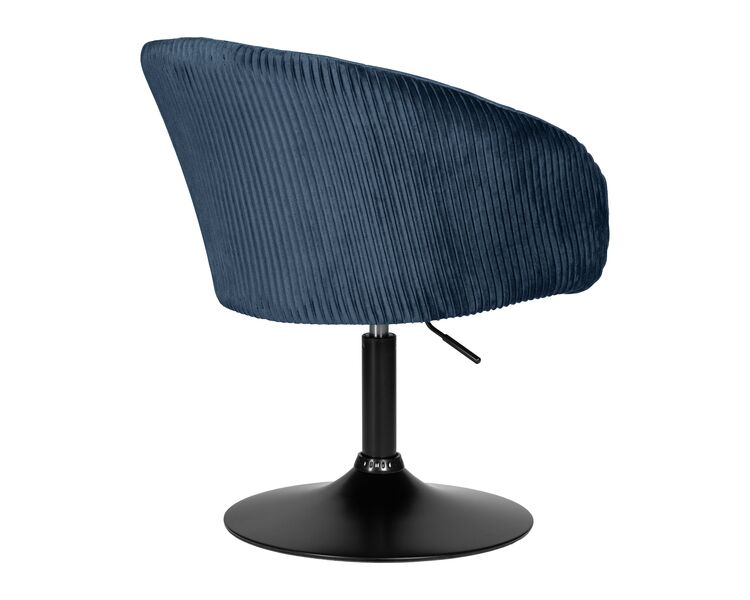 Купить Кресло дизайнерское DOBRIN EDISON BLACK (синий велюр (1922-20)) велюр синий/черный, фото 4