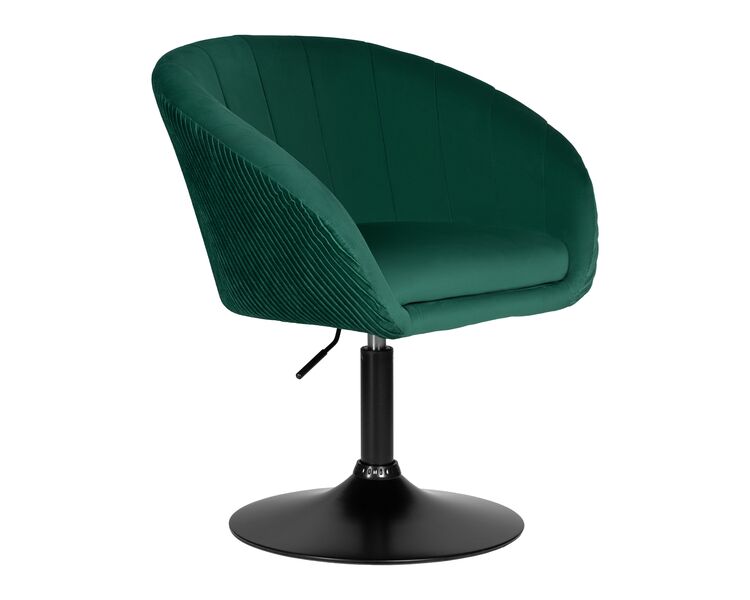 Купить Кресло дизайнерское DOBRIN EDISON BLACK (зеленый велюр (1922-9)) велюр зеленый/черный, фото 2