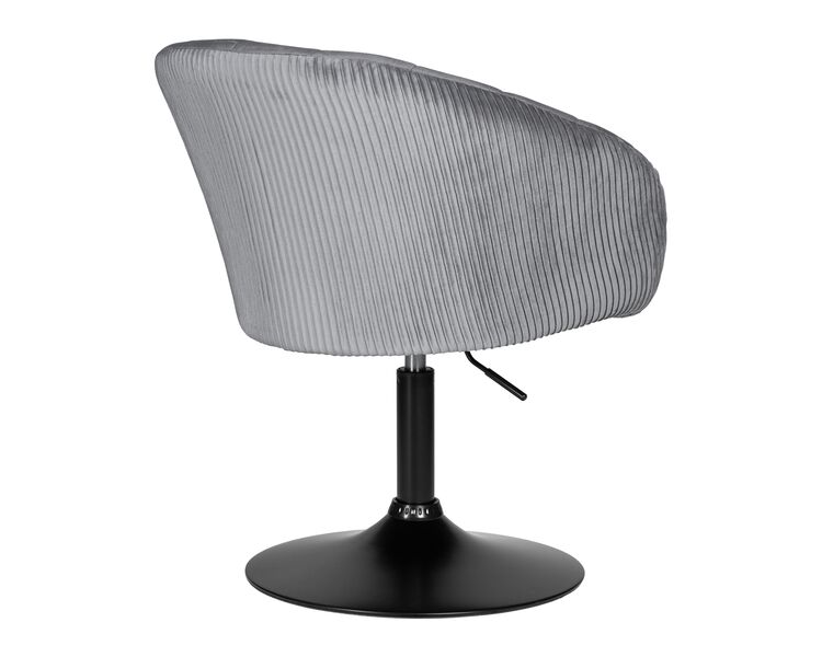 Купить Кресло дизайнерское DOBRIN EDISON BLACK (серый велюр (1922-19)) велюр серый/черный, фото 4