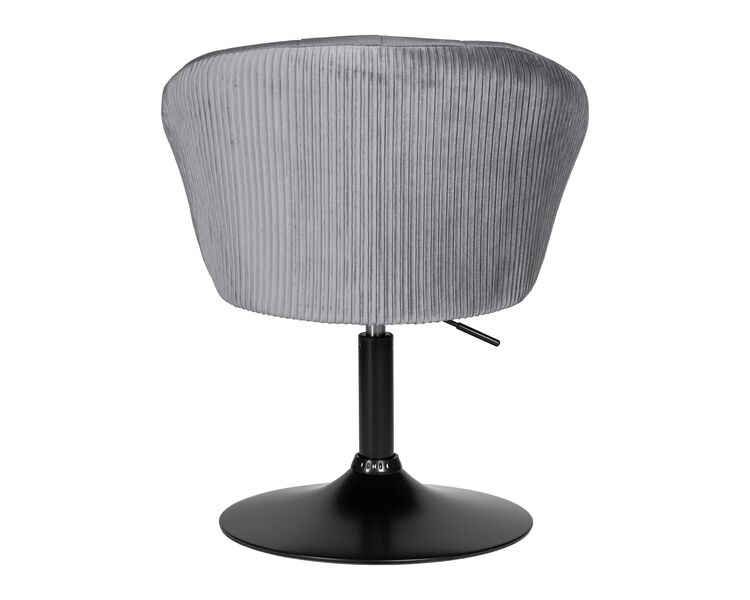 Купить Кресло дизайнерское DOBRIN EDISON BLACK (серый велюр (1922-19)) велюр серый/черный, фото 5
