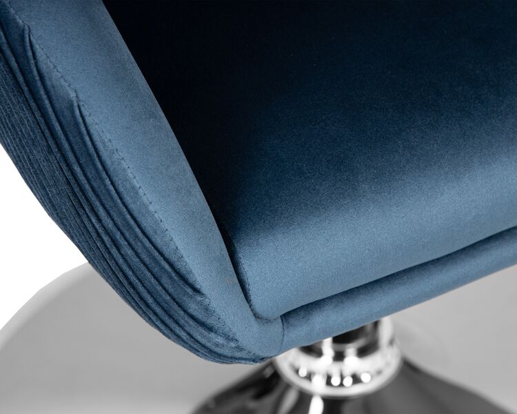 Купить Кресло дизайнерское DOBRIN EDISON (синий велюр (1922-20)) велюр синий/хром, фото 7