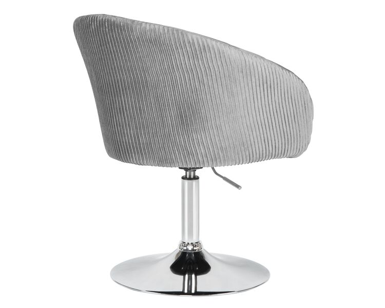 Купить Кресло дизайнерское DOBRIN EDISON (серый велюр (1922-19)) велюр серый/хром, фото 4