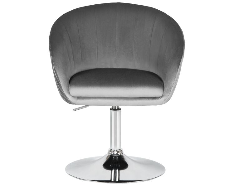 Купить Кресло дизайнерское DOBRIN EDISON (серый велюр (1922-19)) велюр серый/хром, фото 6