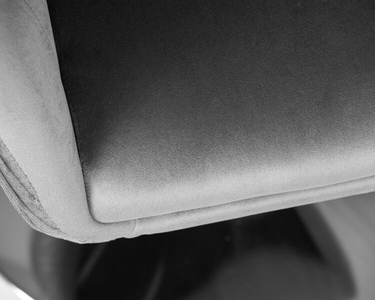 Купить Кресло дизайнерское DOBRIN EDISON (серый велюр (1922-19)) велюр серый/хром, фото 7